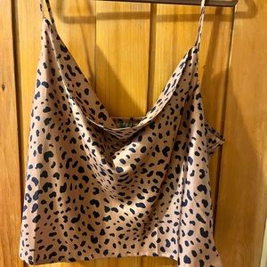 Cowl neck satin plus size cami NWT